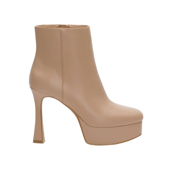 INC Women's Alize Stiletto Platform Booties Beige Size 10 - Picture 2 of 3